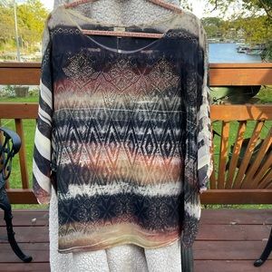 Beautiful Reba dressy shirt gems on the front